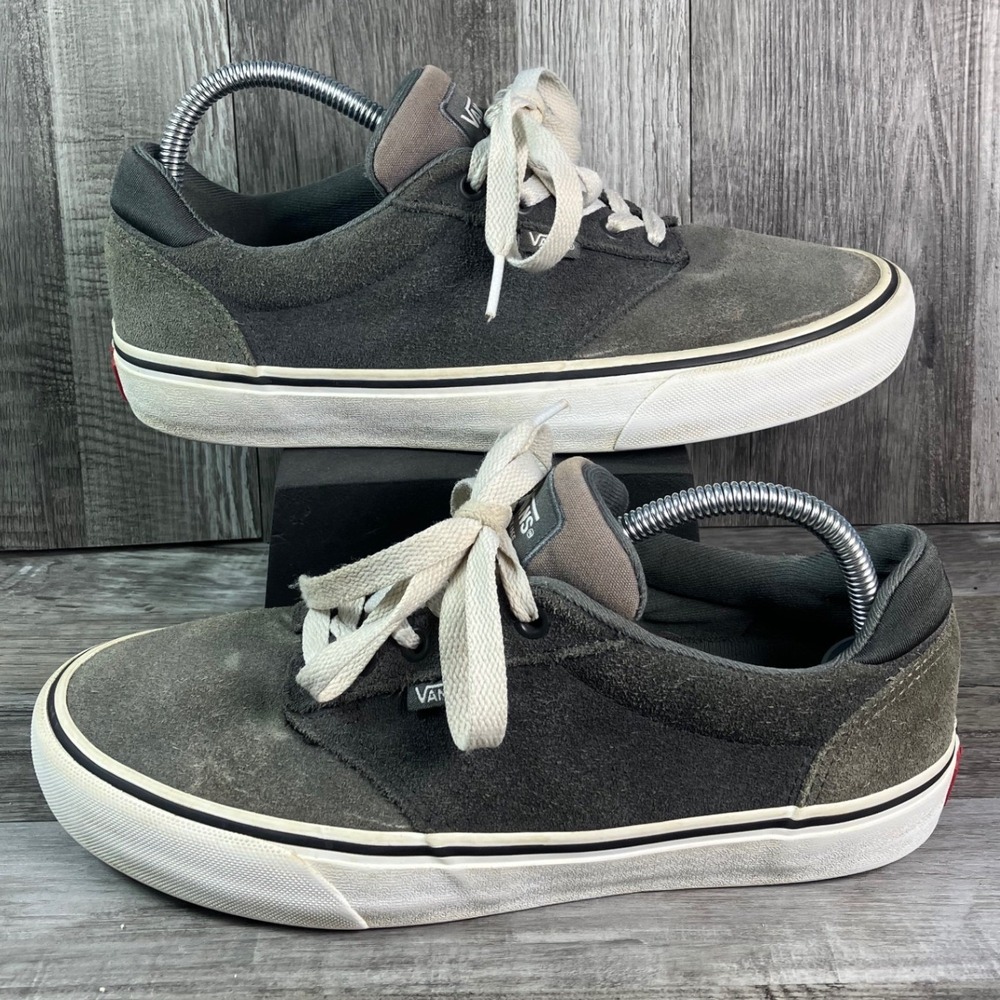 Vans Mens 8.0 Atwood Low Top Skate Shoes Charcoal Grey Suede 721356